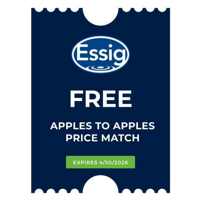 Blue Voucher With Essig Logo, Offering A Free Apples-To-Apples Price Match. Enjoy Seasonal Specials! Green Box At Bottom States &Quot;Expires 4/30/2026.